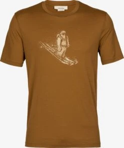 Icebreaker Functionele Shirts Functioneel Shirt Skiing Yeti Heren Bruin
