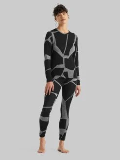 Icebreaker Longsleeves Functioneel Shirt Landscapes Dames Zwart -Icebreaker 07e0b2a09cc8589cd619aa707ea440b0