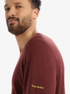 Icebreaker Functionele Shirts Functioneel Shirt Last Run Heren Donkerbruin -Icebreaker 0cc327d1d6cbf9100b9c33399f90c137