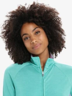 Icebreaker Truien & Sweaters Sportief Sweatvest ZoneKnit Dames Lila -Icebreaker 1244f5bdee364a39e898f74db6a73ffb