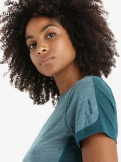 Icebreaker T-shirts Functioneel Shirt Dames Smaragd / Groen Gemêleerd -Icebreaker 2ebb1d8de4eb55fbb5bfc2d953acf695