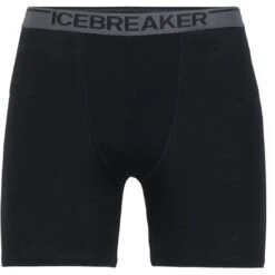 Icebreaker Anatomica Long Boxershort Heren - Zwart