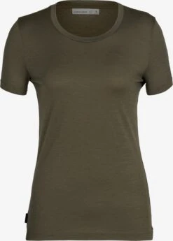 Icebreaker Shirts Functioneel Shirt Tech Lite II Dames Kaki