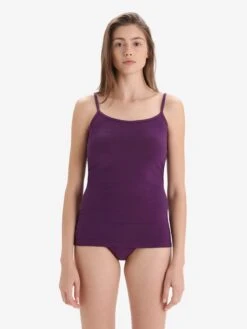 Icebreaker Tops Sporttop Siren Dames Donkerlila -Icebreaker 4123a9f0df16f291969ded444253fd48