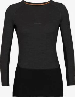 Icebreaker Shirts Functioneel Shirt W ZoneKnit 200 LS Crewe Dames Grijs Gemêleerd