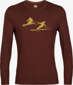 Icebreaker Functionele Shirts Functioneel Shirt Last Run Heren Donkerbruin