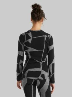 Icebreaker Longsleeves Functioneel Shirt Landscapes Dames Zwart -Icebreaker 8086dd5eb032f95c9f2dbc3b8c6691da