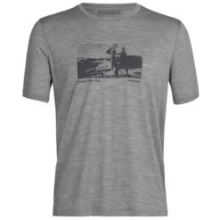 ICEBREAKER M TECH LITE II SS TEE NATURAL RUN CLUB METRO HTHR 22