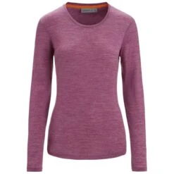 ICEBREAKER MERINO W SPHERE II LS TEE GO BERRY HTHR 23