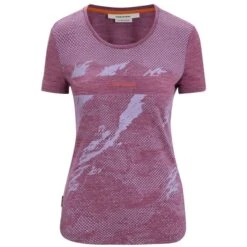 ICEBREAKER MERINO W SPHERE II SS TEE TRAIL GO BERRY HTHR 23