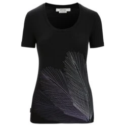 ICEBREAKER MERINO W TECH LITE II SS SCOOP TEE PLUME BLACK 23