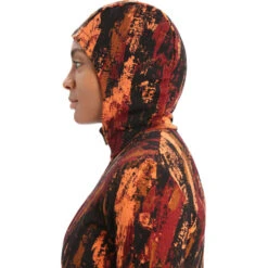 ICEBREAKER W QUANTUM III LS ZIP HOODIE SEDIMENTARY CHERRY/FLASH/BLACK/AOP 23 -Icebreaker 9 128541 ib0a56gc555 05