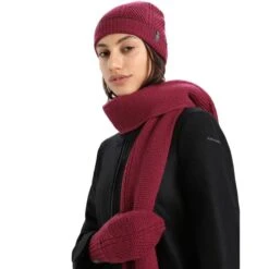 ICEBREAKER WAYPOINT BEANIE CHERRY/ESPRESSO 23 -Icebreaker 9 128549 ib104886553 03