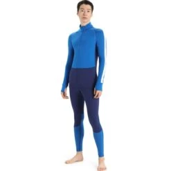 ICEBREAKER M ZONEKNIT 260 LS HALF ZIP LAZURITE/ROYL NY/SNOW/CB 23 -Icebreaker 9 128560 ib0a56hf575 03