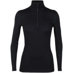 ICEBREAKER MERINO 200 OASIS LS HALF ZIP W BLACK 23