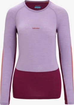 Icebreaker Shirts Functioneel Shirt Dames Bessen / Lichtlila
