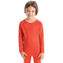Icebreaker 200 Oasis Shirt Met Lange Mouwen Kinderen - Vibrant Earth