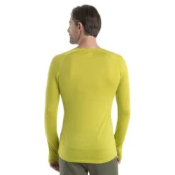 Icebreaker -Icebreaker icebreaker mens 125 zoneknit long sleeve crewe bio lime ether model 2 1499329