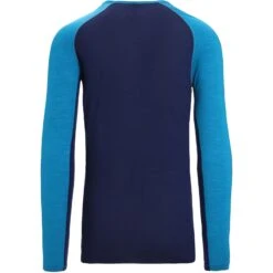 Icebreaker 125 ZoneKnit™ Crewe Shirt Met Lange Mouwen Heren - Geo Blue/Royal Navy -Icebreaker icebreaker mens 125 zoneknit long sleeve crewe geo blue royal navy 2 1383646