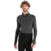 Icebreaker 260 ZoneKnit™ Half Zip Shirt Met Lange Mouwen Heren - Jet Hthr/Black/Metro Hthr -Icebreaker icebreaker mens 260 zoneknit long sleeve half zip jet hthr black metro hthr 2 1265560