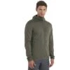 Icebreaker 560 Realfleece™ Elemental II Fleece Jas Met Capuchon Heren - Loden -Icebreaker icebreaker mens 560 realfleece elemental ii long sleeve zip hood loden 1 1555497