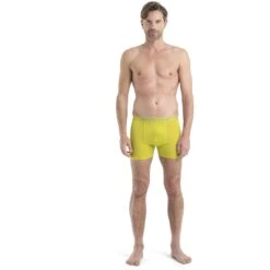 Icebreaker Anatomica Boxershort Heren - Bio Lime -Icebreaker icebreaker mens anatomica boxers bio lime model 3 1498590
