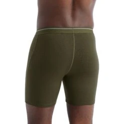 Icebreaker Anatomica Long Boxershort Heren - Loden -Icebreaker icebreaker mens anatomica long boxers loden 3 1143182