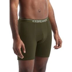 Icebreaker Anatomica Long Boxershort Heren - Loden -Icebreaker icebreaker mens anatomica long boxers loden 6 1143186