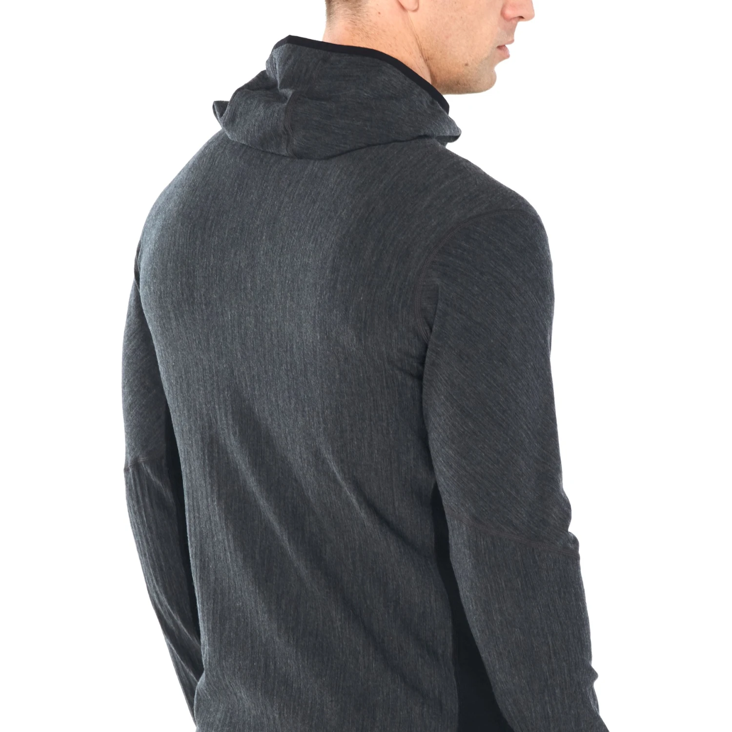 Icebreaker Descender Fleece Jas Met Capuchon Heren - Jet Hthr/Black 7 Icebreaker Descender Fleece Jas Met Capuchon Heren - Jet Hthr/Black - Afbeelding 5