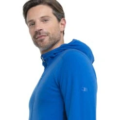 Icebreaker Descender Fleece Jas Met Capuchon Heren - Lazurite/Royal Navy -Icebreaker icebreaker mens descender zip hood long sleeve midlayer lazurite royal navy model 5 1498686