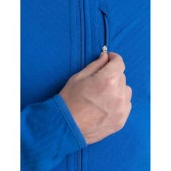 Icebreaker Descender Fleece Jas Met Capuchon Heren - Lazurite/Royal Navy -Icebreaker icebreaker mens descender zip hood long sleeve midlayer lazurite royal navy model 7 1498688