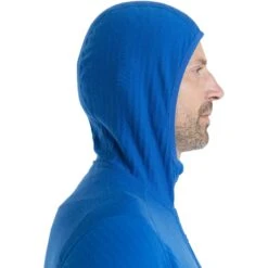 Icebreaker Descender Fleece Jas Met Capuchon Heren - Lazurite/Royal Navy -Icebreaker icebreaker mens descender zip hood long sleeve midlayer lazurite royal navy model 9 1498690