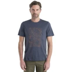 Icebreaker Tech Lite II Alpine Crossing T-Shirt Heren - Graphite