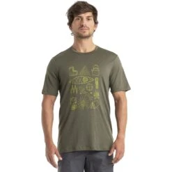 Icebreaker Tech Lite II Camp Essentials T-Shirt Heren - Loden