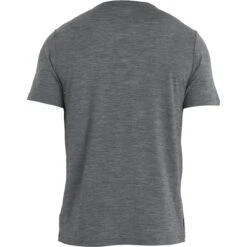 Icebreaker Tech Lite II Natural Shades Logo T-Shirt Heren - Gritstone HTHR -Icebreaker icebreaker mens tech lite ii natural shades logo short sleeve tee gritstone hthr 2 1487167