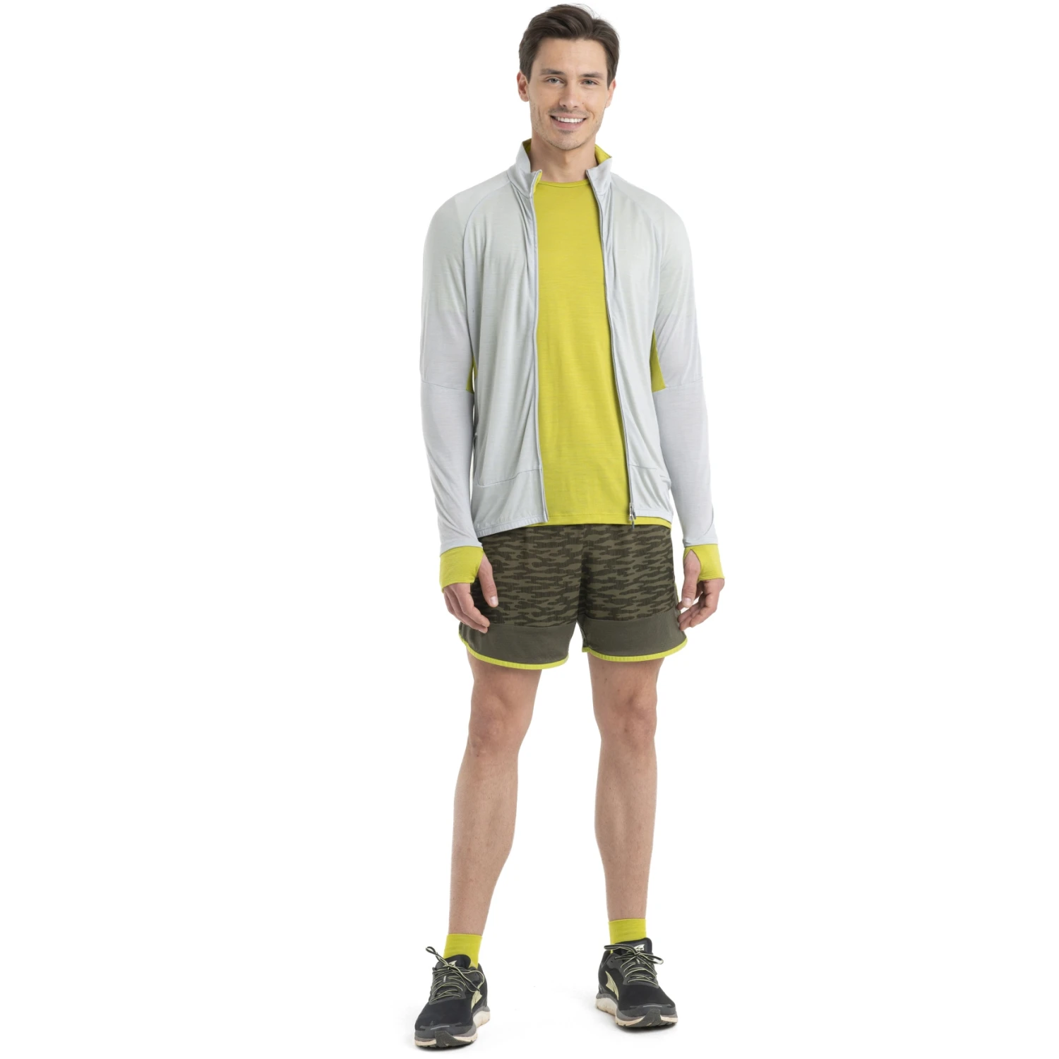 Icebreaker ZoneKnit™ Jas Heren - Ether/Bio Lime 7 Icebreaker ZoneKnit™ Jas Heren - Ether/Bio Lime - Afbeelding 5