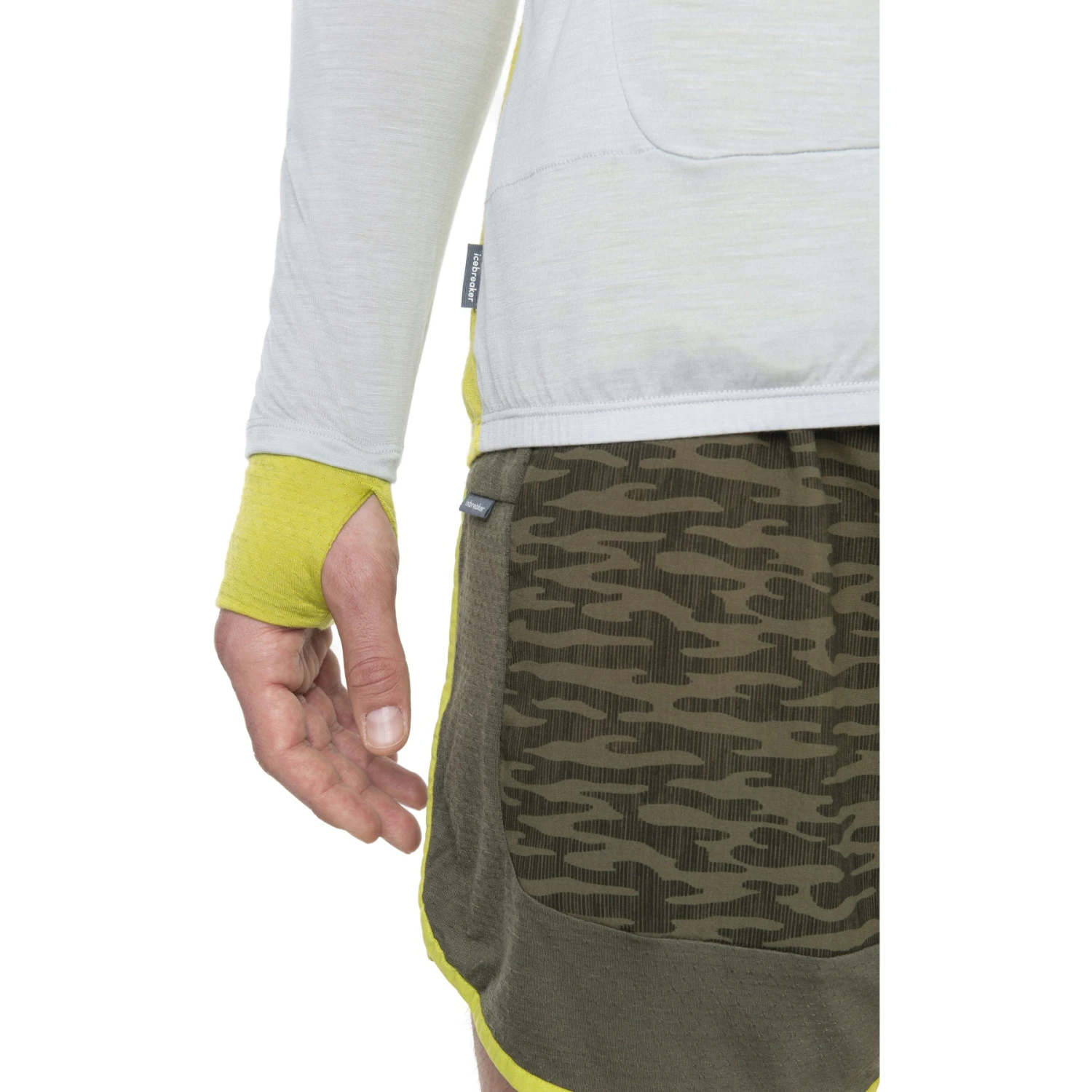 Icebreaker ZoneKnit™ Jas Heren - Ether/Bio Lime 9 Icebreaker ZoneKnit™ Jas Heren - Ether/Bio Lime - Afbeelding 7