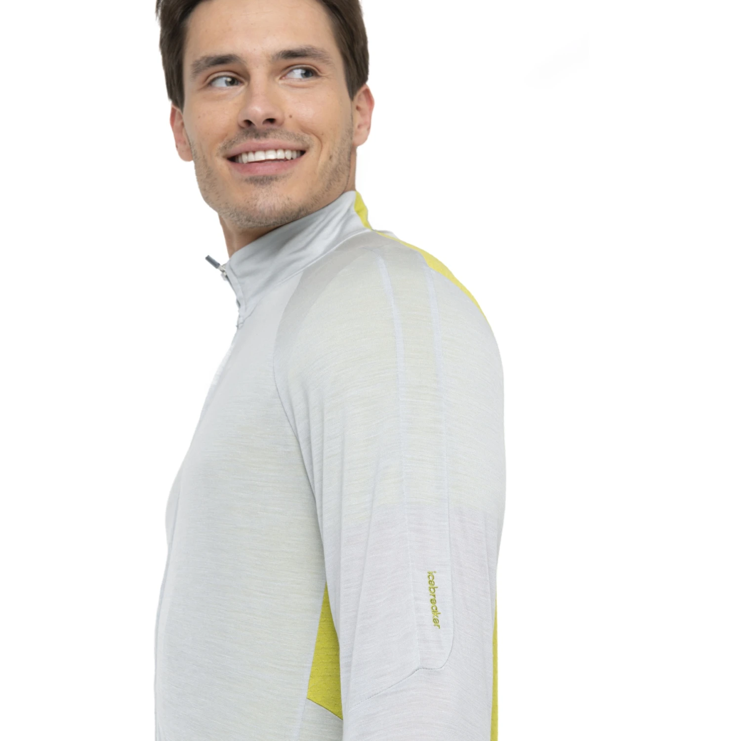 Icebreaker ZoneKnit™ Jas Heren - Ether/Bio Lime 11 Icebreaker ZoneKnit™ Jas Heren - Ether/Bio Lime - Afbeelding 9