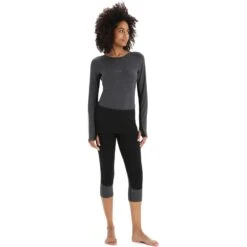 Icebreaker 260 ZoneKnit™ Legless Onderbroek Dames - Black/Jet HTHR -Icebreaker icebreaker women 260 zoneknit legless leggings black 3 1556635