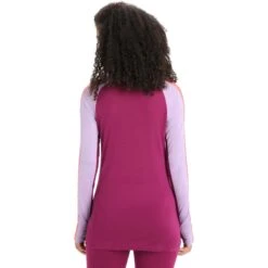 Icebreaker -Icebreaker icebreaker womens 125 zoneknit long sleeve crewe purple gaze go berry 4 1385371