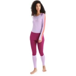 Icebreaker 125 ZoneKnit™ Crewe Shirt Met Lange Mouwen Dames - Purple Gaze/Go Berry -Icebreaker icebreaker womens 125 zoneknit long sleeve crewe purple gaze go berry 5 1385372