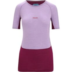Icebreaker 125 ZoneKnit™ Crewe T-Shirt Dames - Purple Gaze/Go Berry -Icebreaker icebreaker womens 125 zoneknit short sleeve crewe purple gaze go berry 1 1385402