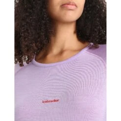 Icebreaker 125 ZoneKnit™ Crewe T-Shirt Dames - Purple Gaze/Go Berry -Icebreaker icebreaker womens 125 zoneknit short sleeve crewe purple gaze go berry 6 1385407
