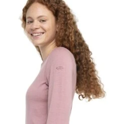 Icebreaker 200 Oasis Crewe Shirt Met Lange Mouwen Dames - Crystal -Icebreaker icebreaker womens 200 oasis crewe long sleeve shirt crystal model 4 1499354