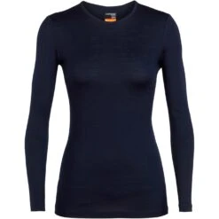 Icebreaker 200 Oasis Crewe Shirt Met Lange Mouwen Dames - Midnight Navy -Icebreaker icebreaker womens 200 oasis crewe long sleeve shirt midnight navy 1 1039696