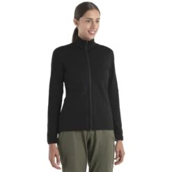 Icebreaker 560 Realfleece™ Elemental II Fleece Jas Dames - Zwart