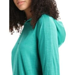 Icebreaker Cool-Lite™ Hoodie Dames - Fresh 16 Icebreaker Cool-Lite™ Hoodie Dames - Fresh -Icebreaker icebreaker womens cool lite long sleeve hoodie fresh 7 1381076
