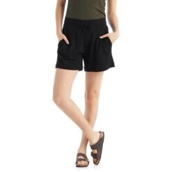 Icebreaker Crush Short Dames - Zwart
