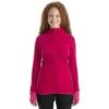 Icebreaker Descender Fleece Jas Met Capuchon Dames - Electron Pink/Tempo -Icebreaker icebreaker womens descender zip hood long sleeve midlayer electron pink tempo model 1 1498659