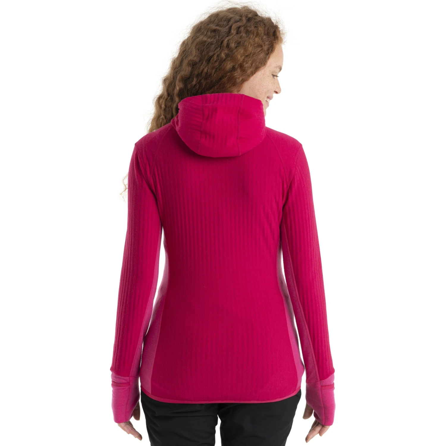 Icebreaker Descender Fleece Jas Met Capuchon Dames - Electron Pink/Tempo 4 Icebreaker Descender Fleece Jas Met Capuchon Dames - Electron Pink/Tempo - Afbeelding 2